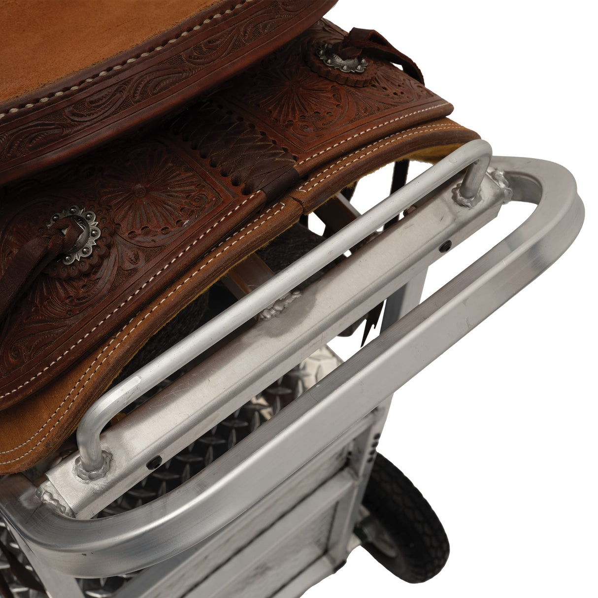 Rolling Tack Box with Saddle Rack