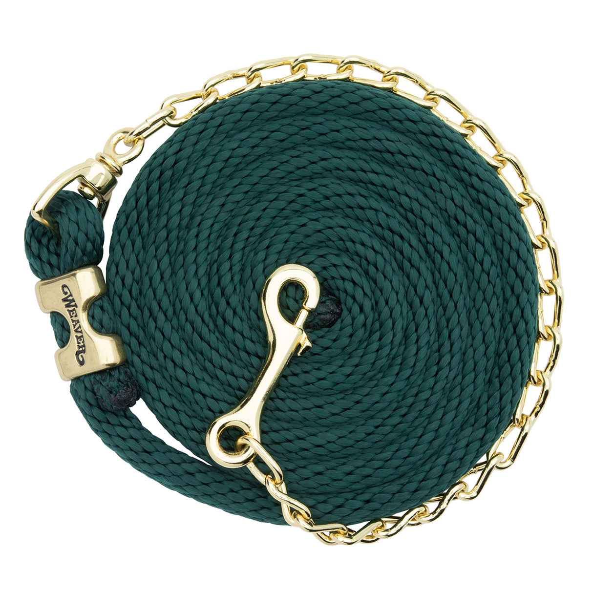Poly Lead Rope with Brass Plated Swivel Chain