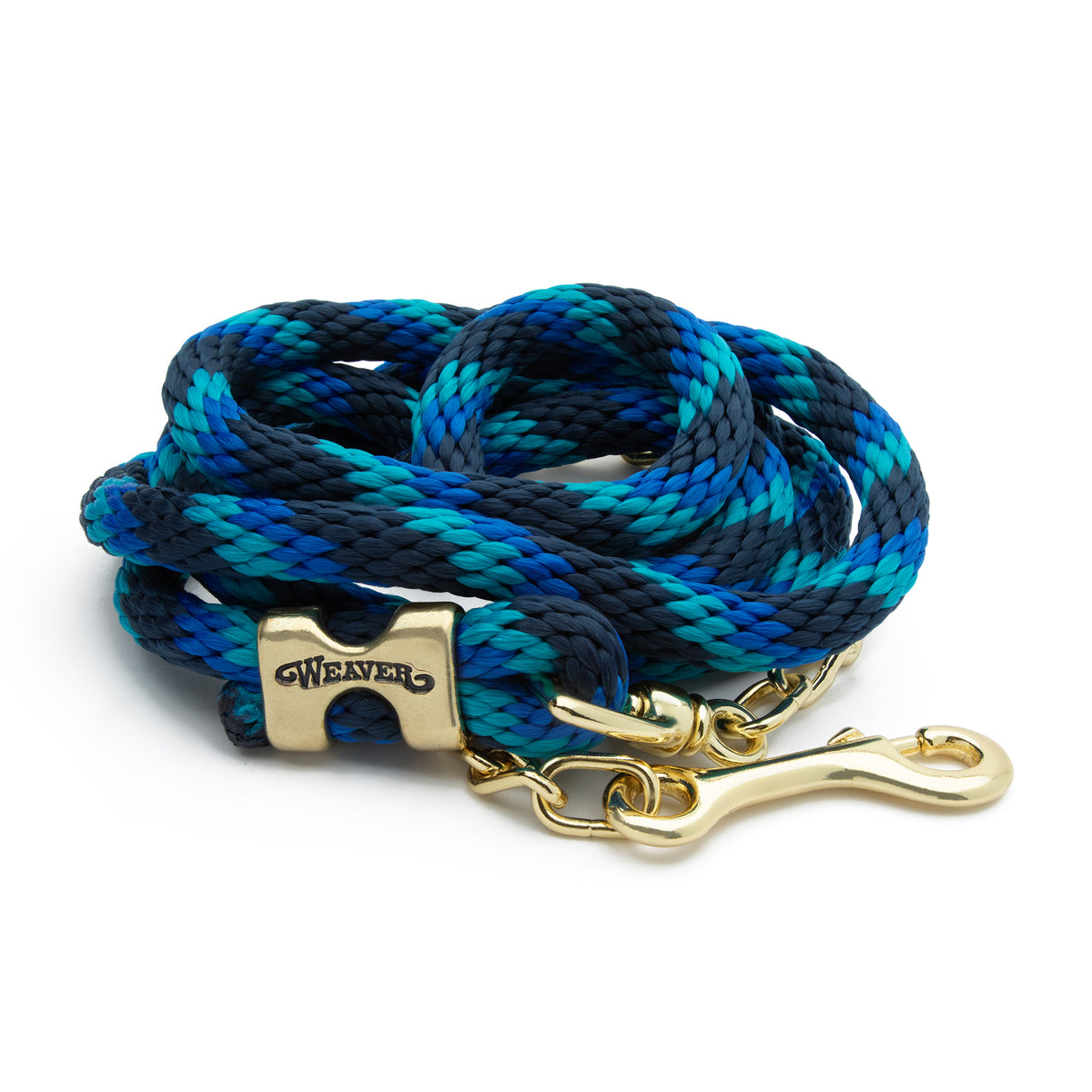 Poly Lead Rope with Brass Plated Swivel Chain