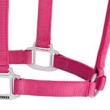 Original Non-Adjustable Nylon Halter, Chrome Plated Hardware, Average