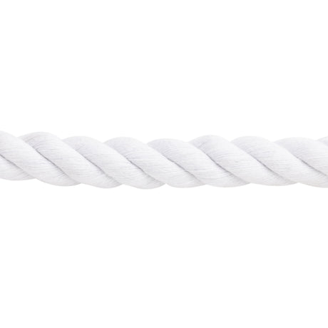 White Cotton Lead Rope with Nickel Plated Chain and 225 Snap
