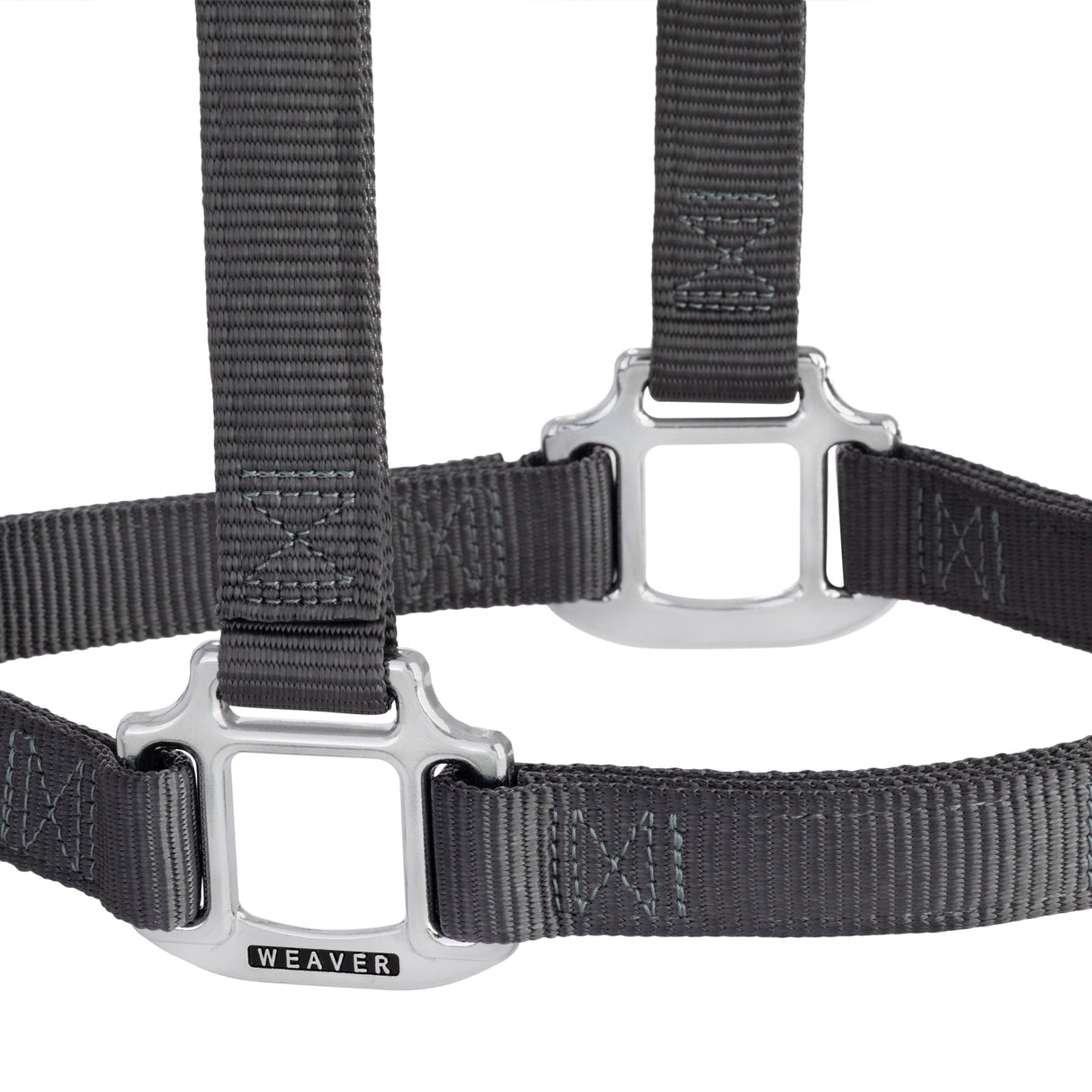 Original Non-Adjustable Nylon Halter, Chrome Plated Hardware, Average