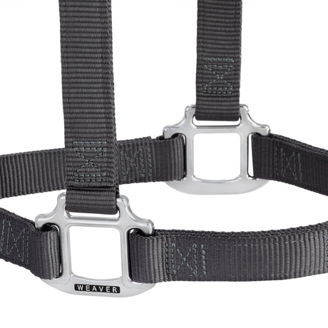 Original Non-Adjustable Nylon Halter, Chrome Plated Hardware, Average
