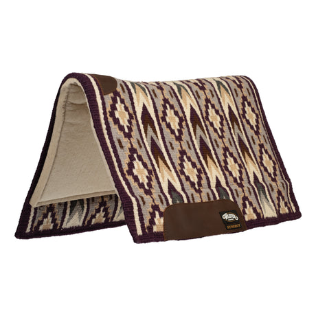 Synergy Blanket-Top Wool Felt Saddle Pad in Brown, Turquoise, Black, Purple Southwestern Patterns