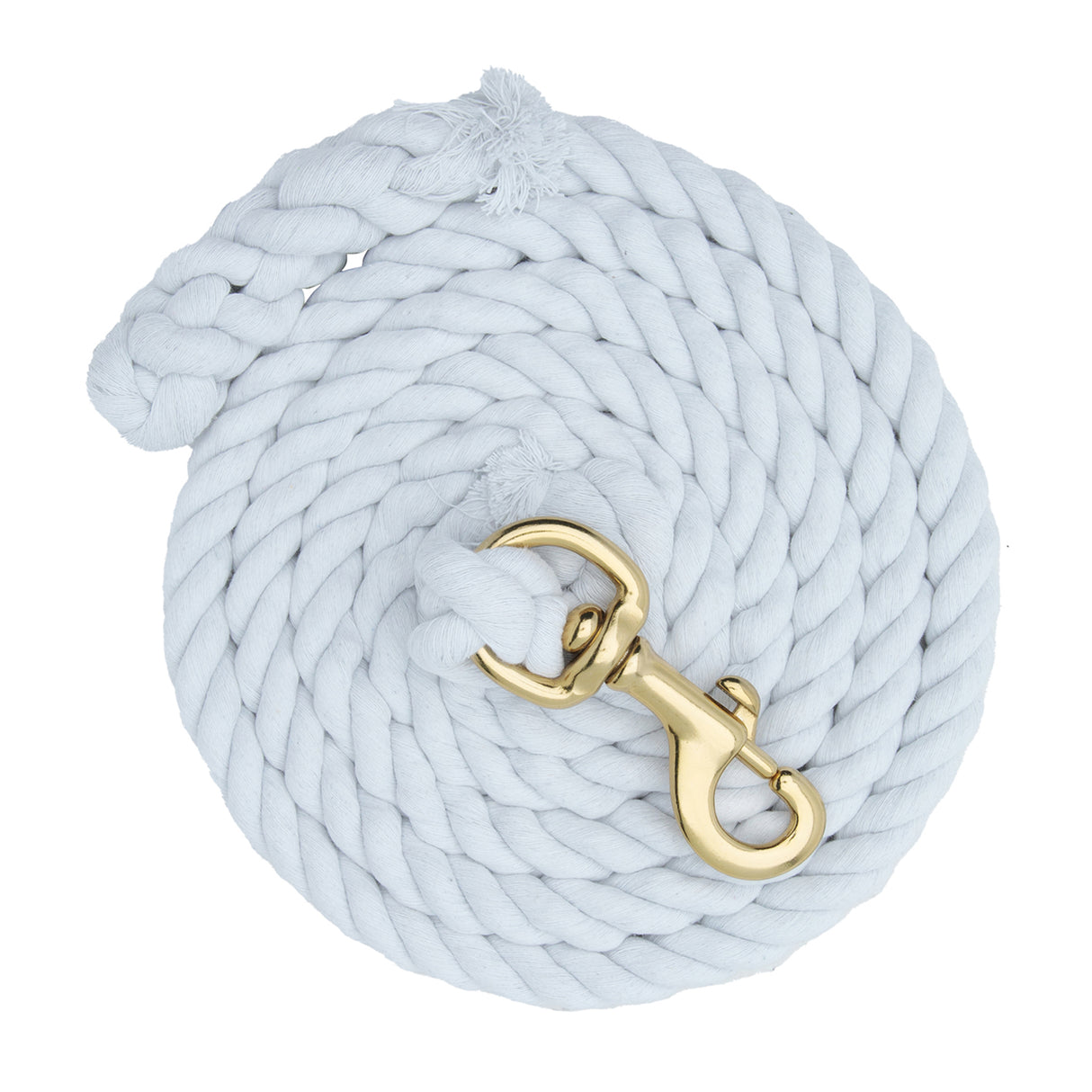 Color Cotton Lead Rope with Brass Plated 225 Snap, 5/8" x 8'