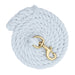 Color Cotton Lead Rope with Brass Plated 225 Snap, 5/8" x 8'