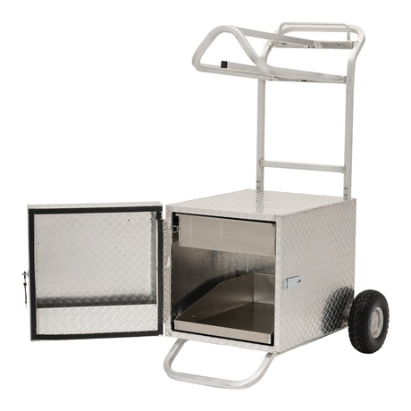 Rolling Tack Box with Saddle Rack