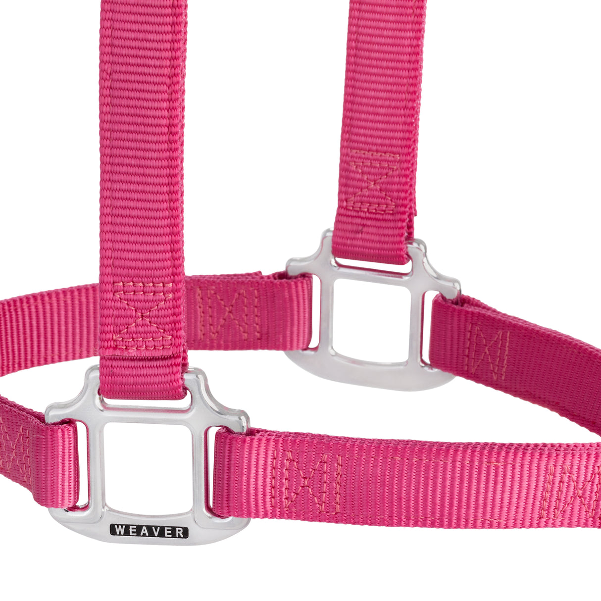 Original Non-Adjustable Nylon Halter, Chrome Plated Hardware, Average
