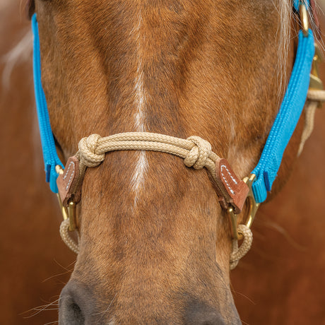 Kalley Krickeberg Breakaway Horseman's Halter, Nylon, Leather & Rope Combination Horse Halter