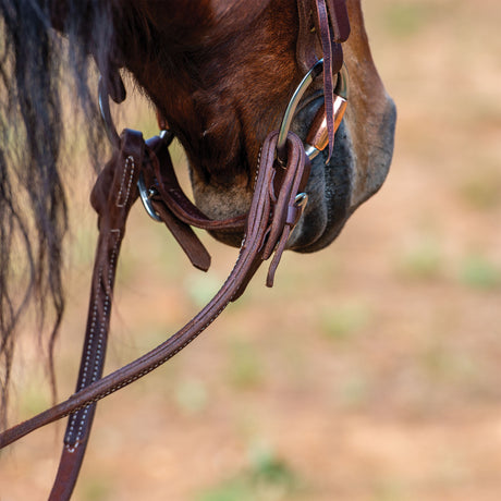 Working Tack Extra Heavy Harness Leather Quick Change Split Reins, 5/8" x 8'