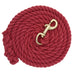 Cotton Lead Rope with Brass Plated 225 Snap, 5/8" x 10'