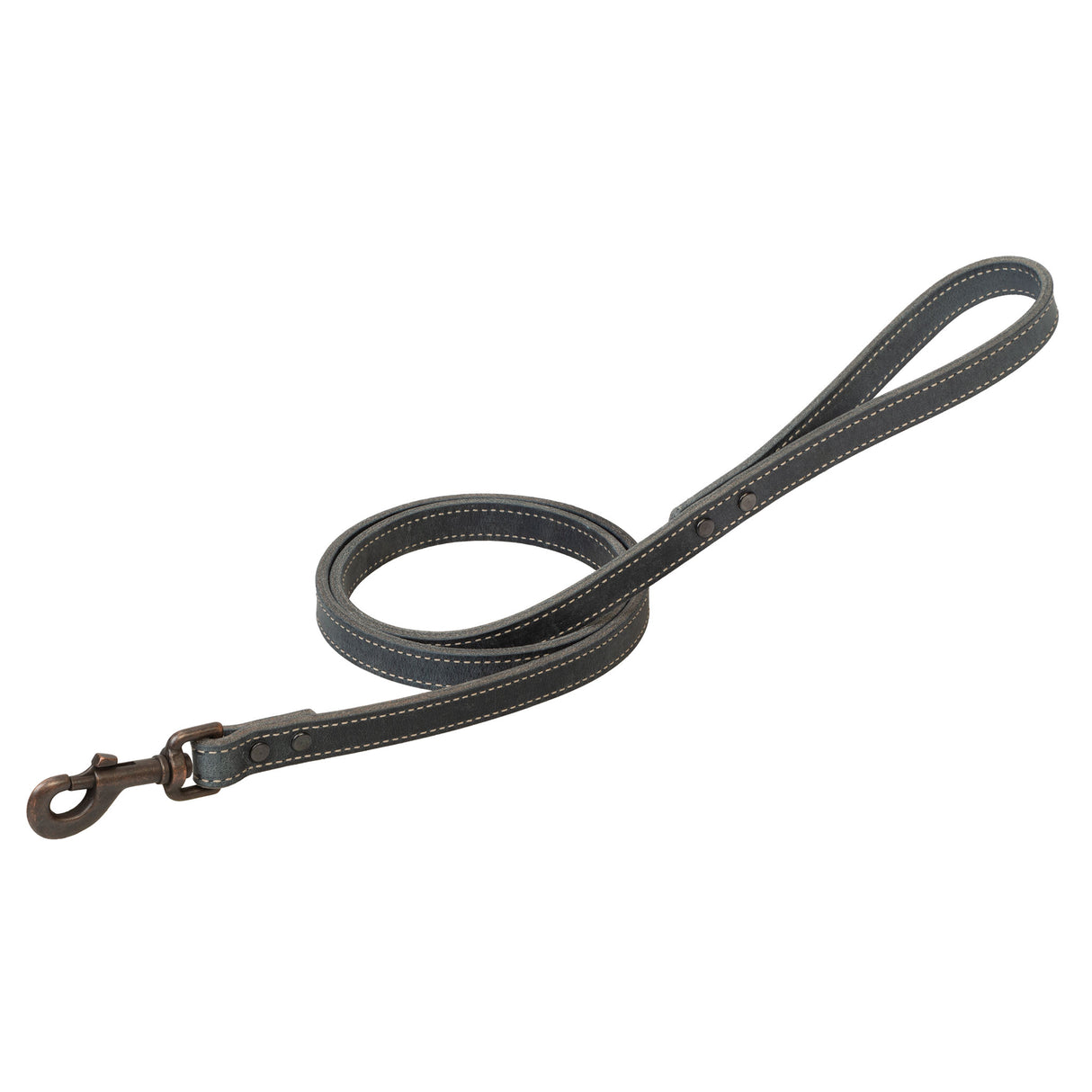 Indigo Sky Leather Dog Leash, ¾" x 4