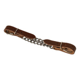 Harness Leather 4-1/4" Double Flat Link Chain Curb Strap, Sunset