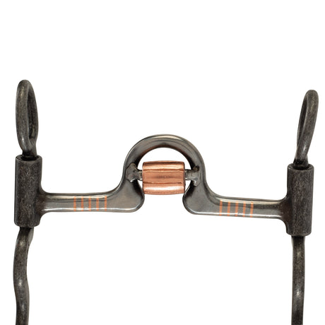 5" Sweet Iron Ported Mouth With Copper Cricket, 8-1/4" Shank Cheeks
