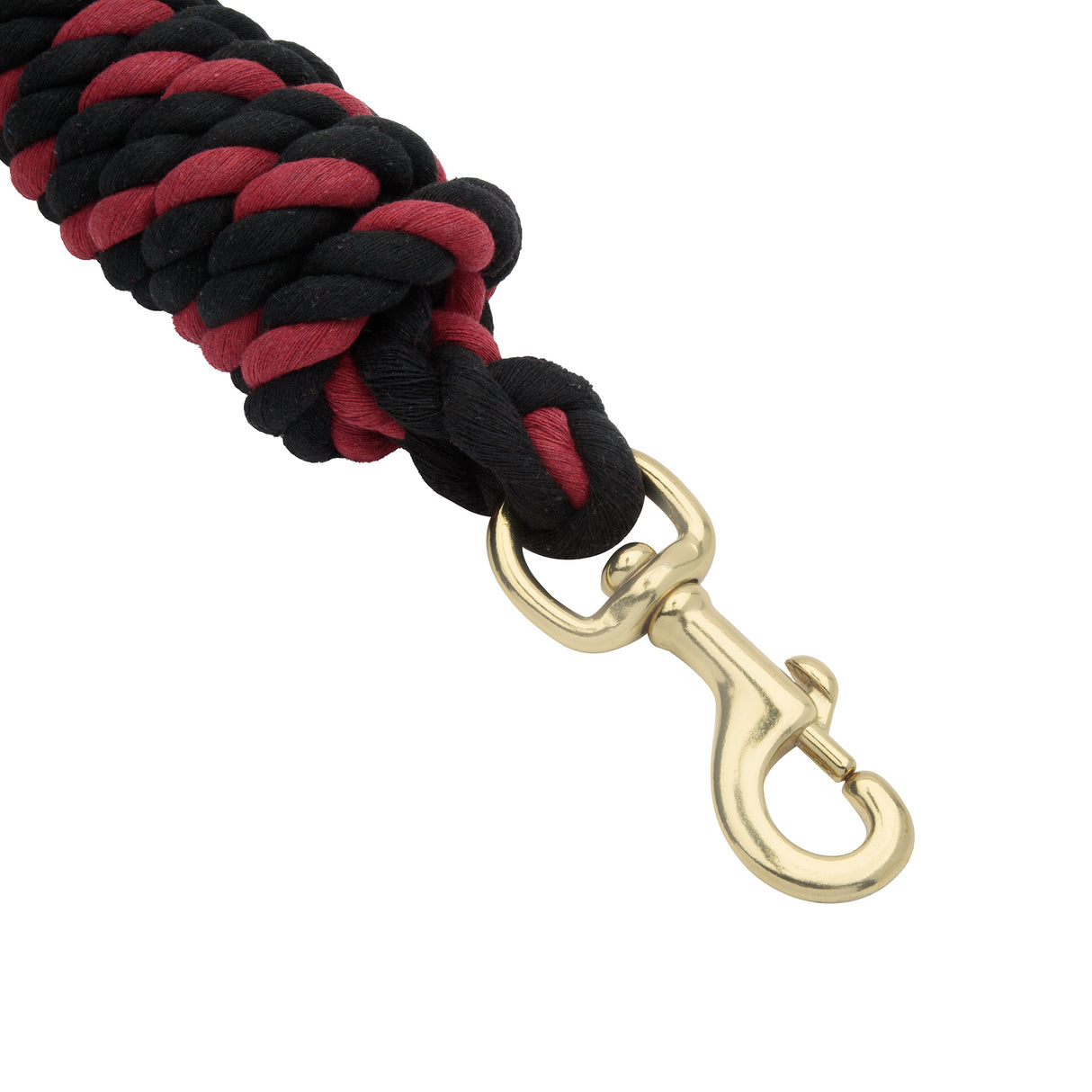 Color Cotton Lead Rope with Brass Plated 225 Snap, 5/8" x 8'