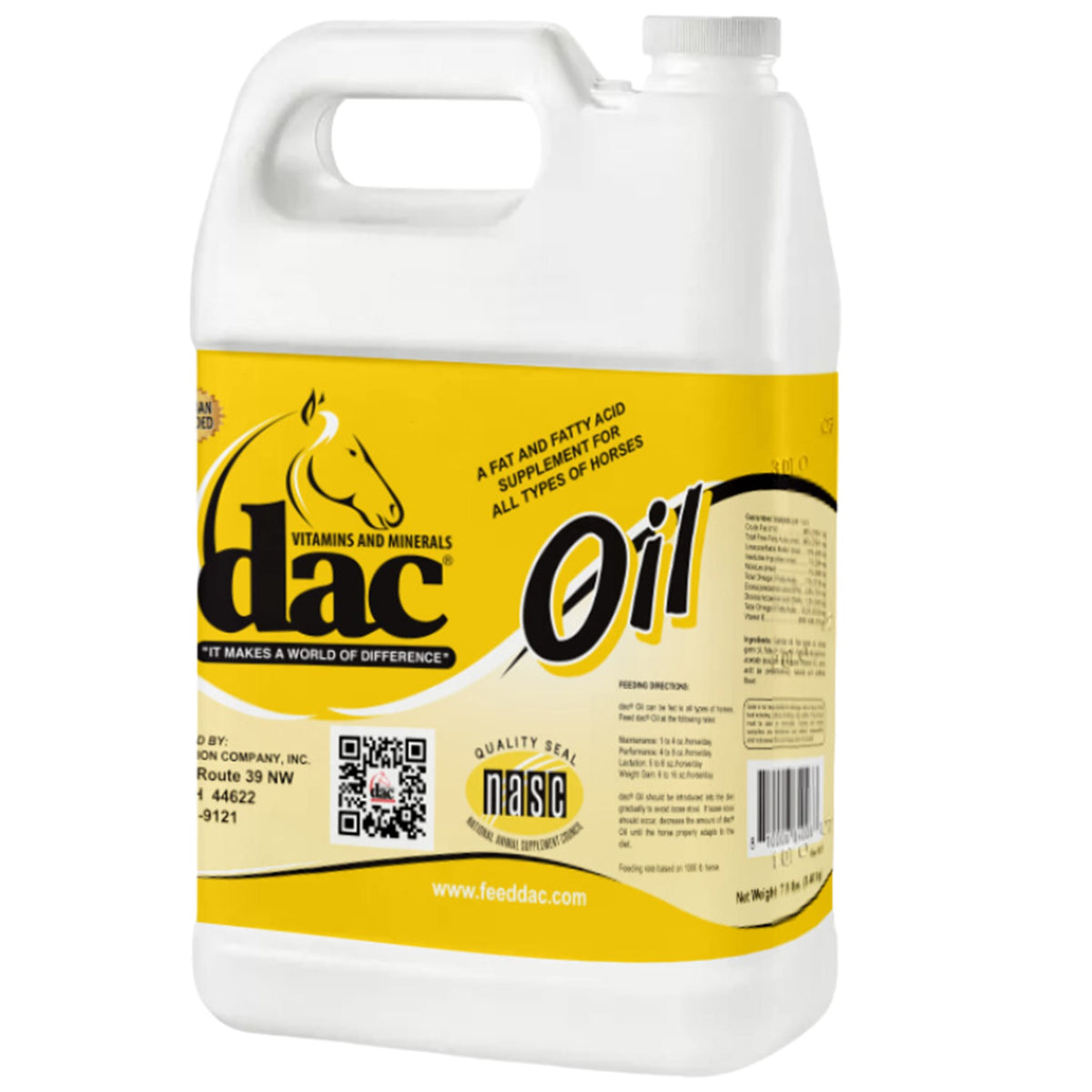Azc Oil dac® Oil Supplement for Horses - Omega Fatty Acids & Vit E – Weaver Equine