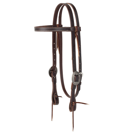 Western Havana Brown Bridle Leather Headstall