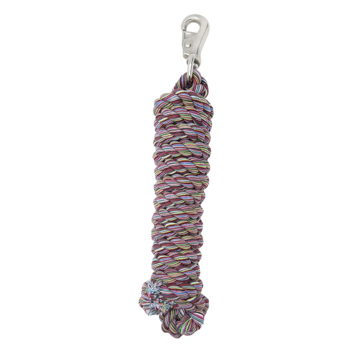 Multi-Colored Cotton Lead Rope with Nickel Plated Bull Snap