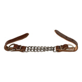 Harness Leather 4-1/4" Double Flat Link Chain Curb Strap, Sunset