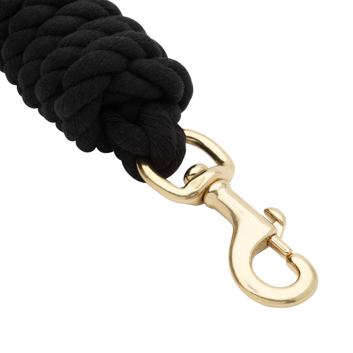 Color Cotton Lead Rope with Brass Plated 225 Snap, 5/8" x 8'