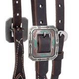 Western Havana Brown Bridle Leather Headstall