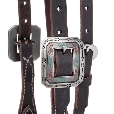 Western Havana Brown Bridle Leather Headstall