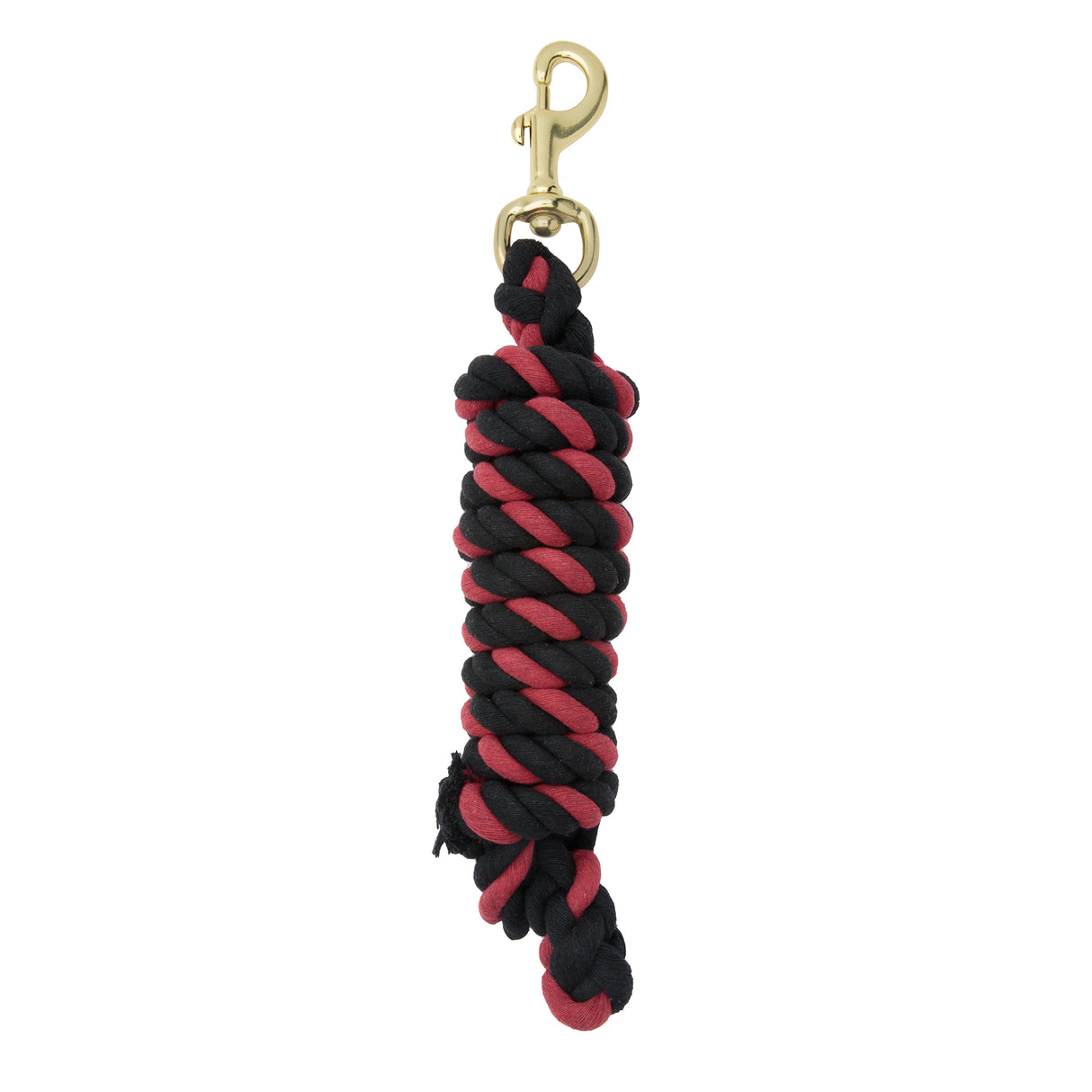 Color Cotton Lead Rope with Brass Plated 225 Snap, 5/8" x 8'