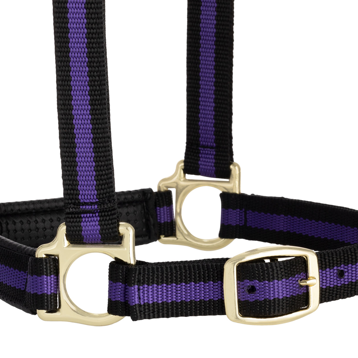 Padded Adjustable Chin and Throat Snap Halter, Striped