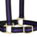 Padded Adjustable Chin and Throat Snap Halter, Striped