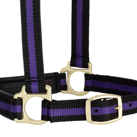 Padded Adjustable Chin and Throat Snap Halter, Striped