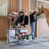 Rolling Tack Box with Saddle Rack