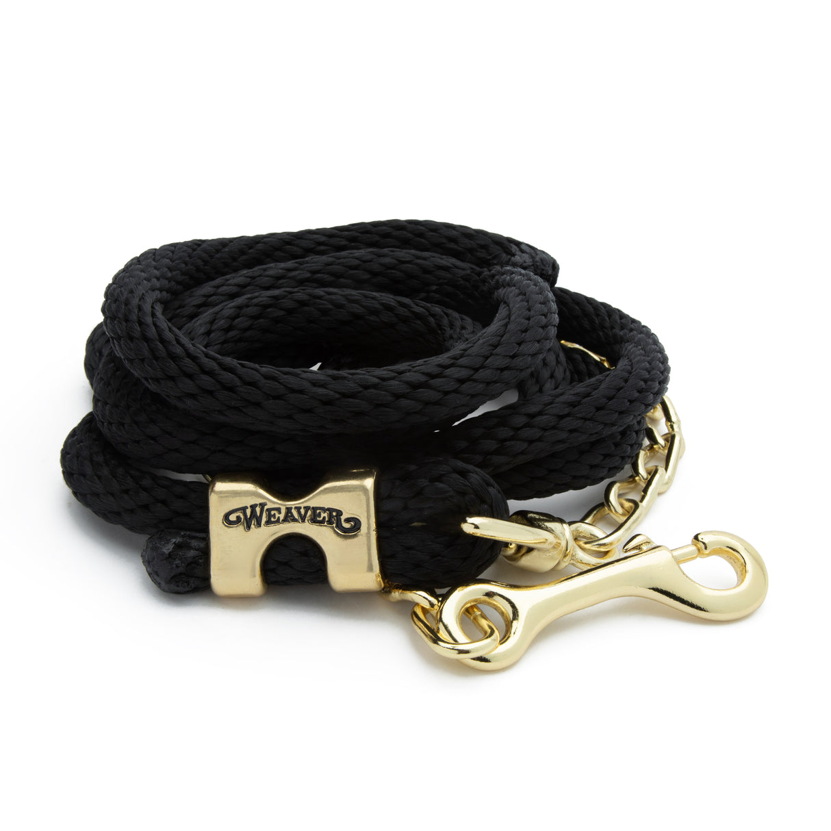 Poly Lead Rope with Brass Plated Swivel Chain