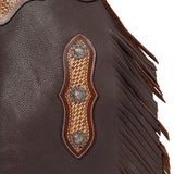 Youth Leather Cowboy Chinks, Boys or Girls, Basketweave
