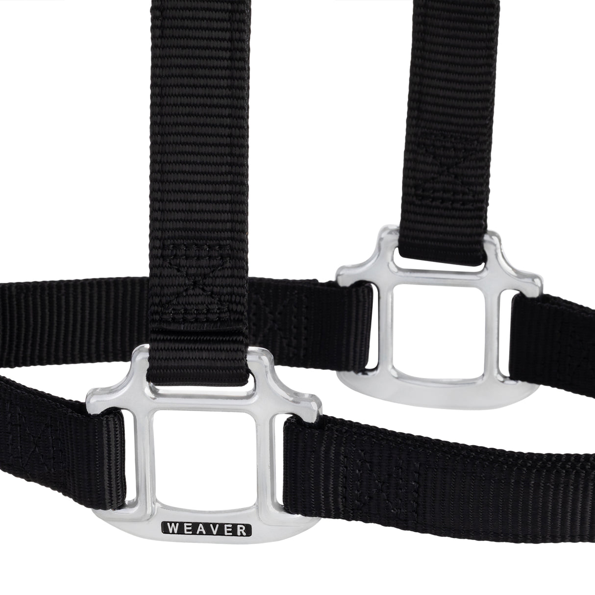 Original Non-Adjustable Nylon Halter, Chrome Plated Hardware, Average