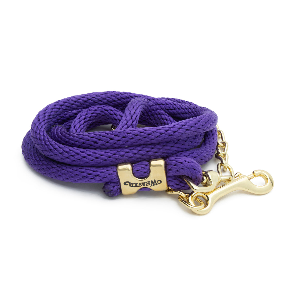 Poly Lead Rope with Brass Plated Swivel Chain
