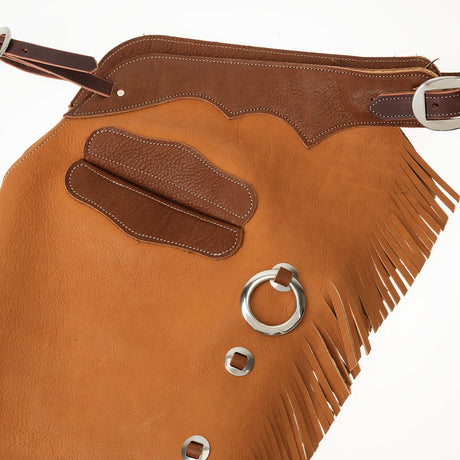Western Leather Chaps, Water Resistant Hermann Oak