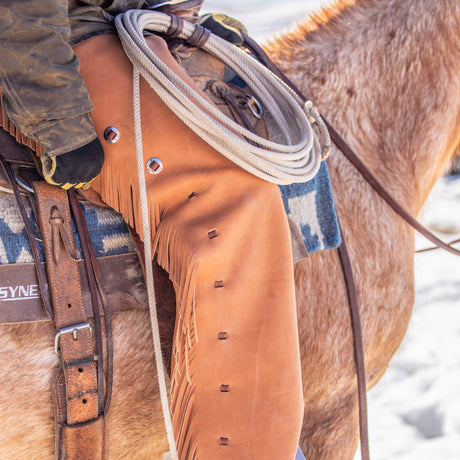 Western Leather Chaps, Water Resistant Hermann Oak