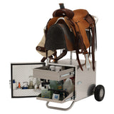 Rolling Tack Box with Saddle Rack