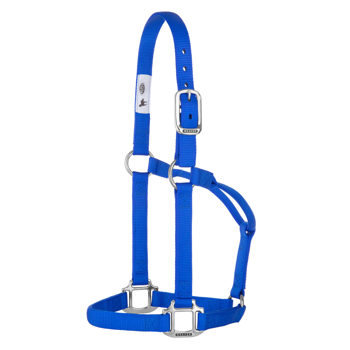 Original Non-Adjustable Nylon Halter, Chrome Plated Hardware, Average