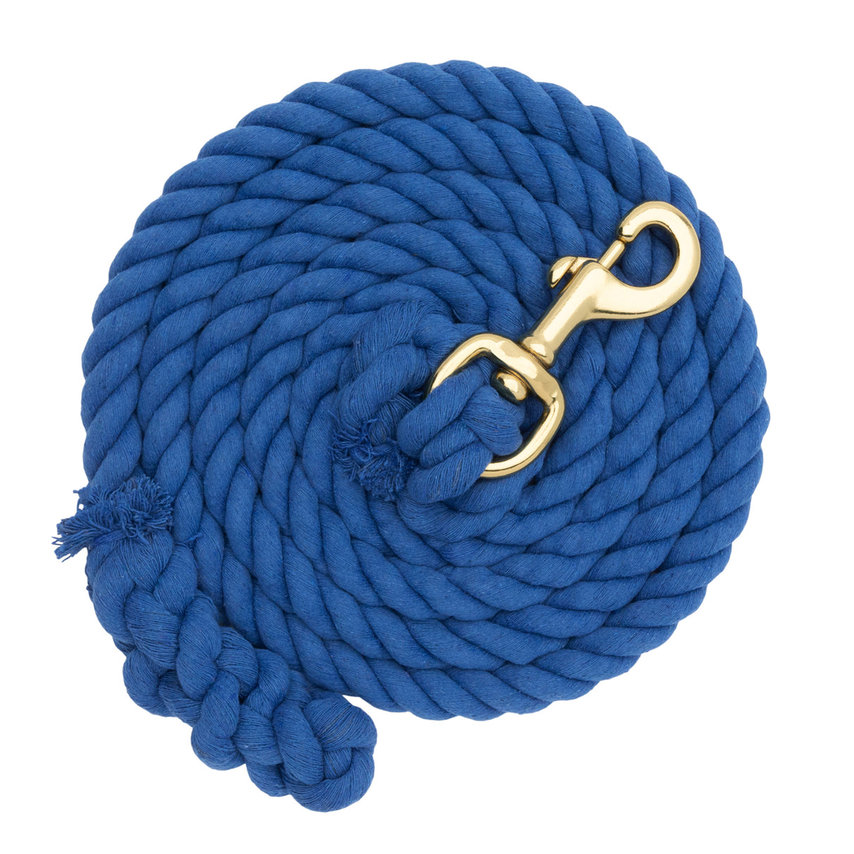 Color Cotton Lead Rope with Brass Plated 225 Snap, 5/8" x 8'