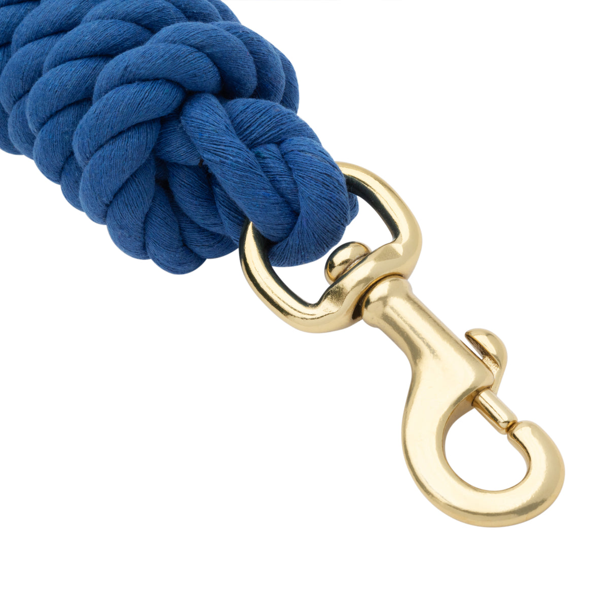 Color Cotton Lead Rope with Brass Plated 225 Snap, 5/8" x 8'