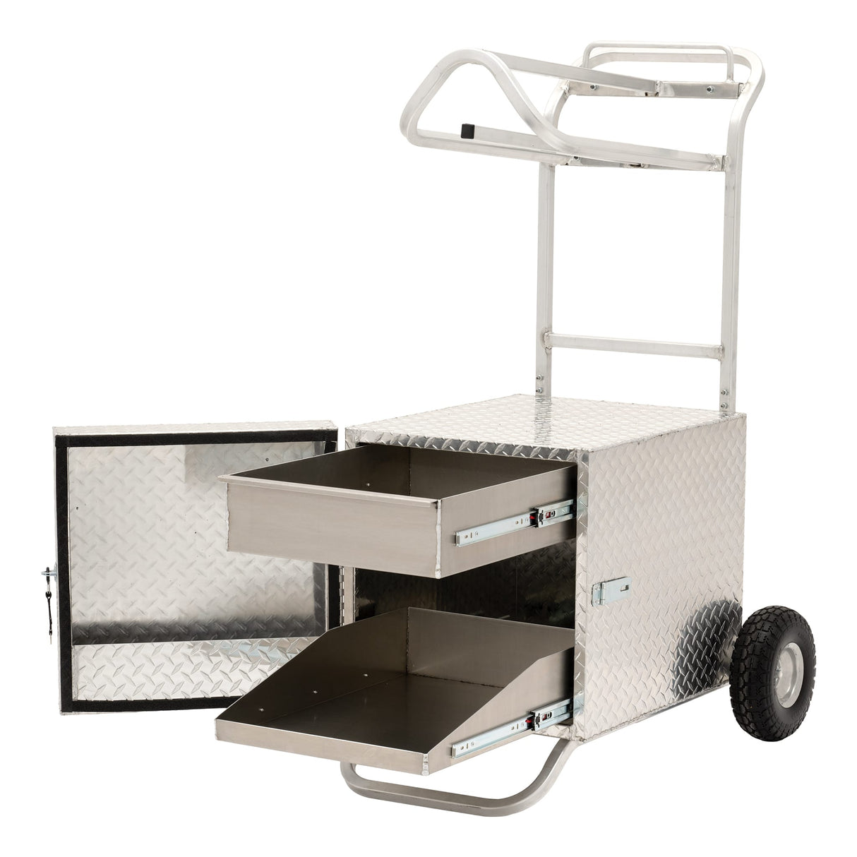 Rolling Tack Box with Saddle Rack