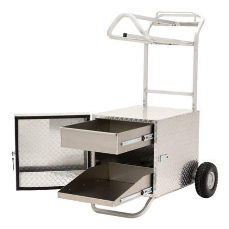 Rolling Tack Box with Saddle Rack