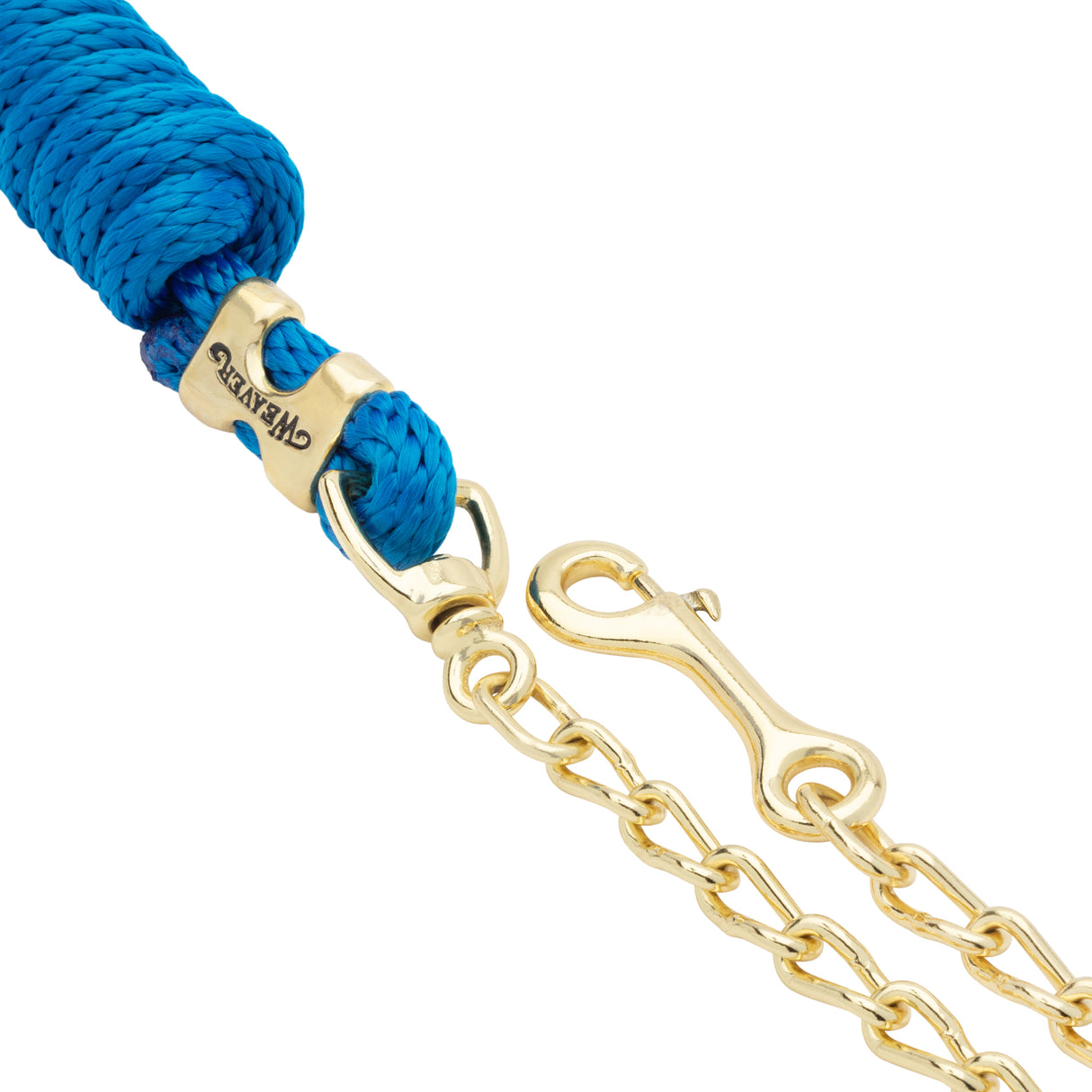 Poly Lead Rope with Brass Plated Swivel Chain