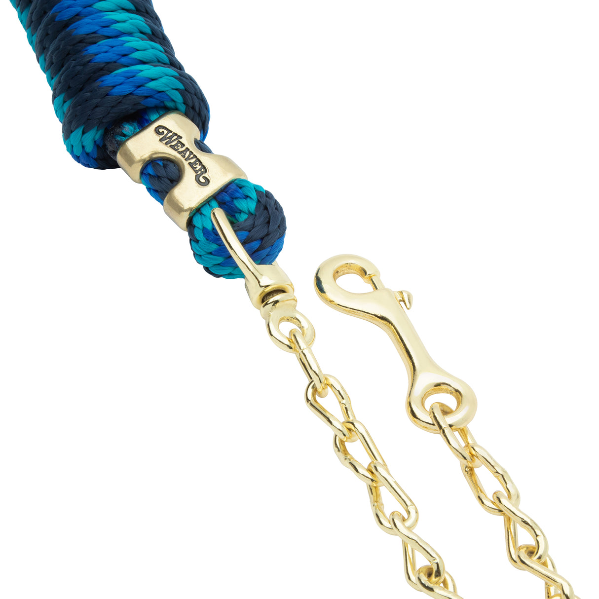 Poly Lead Rope with Brass Plated Swivel Chain