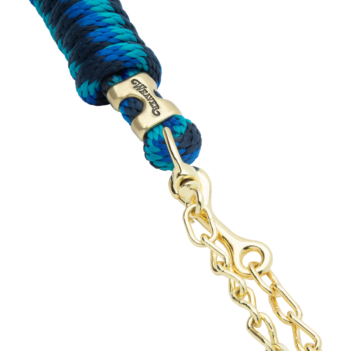 Poly Lead Rope with Brass Plated Swivel Chain