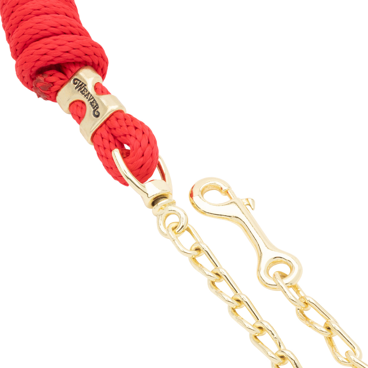 Poly Lead Rope with Brass Plated Swivel Chain