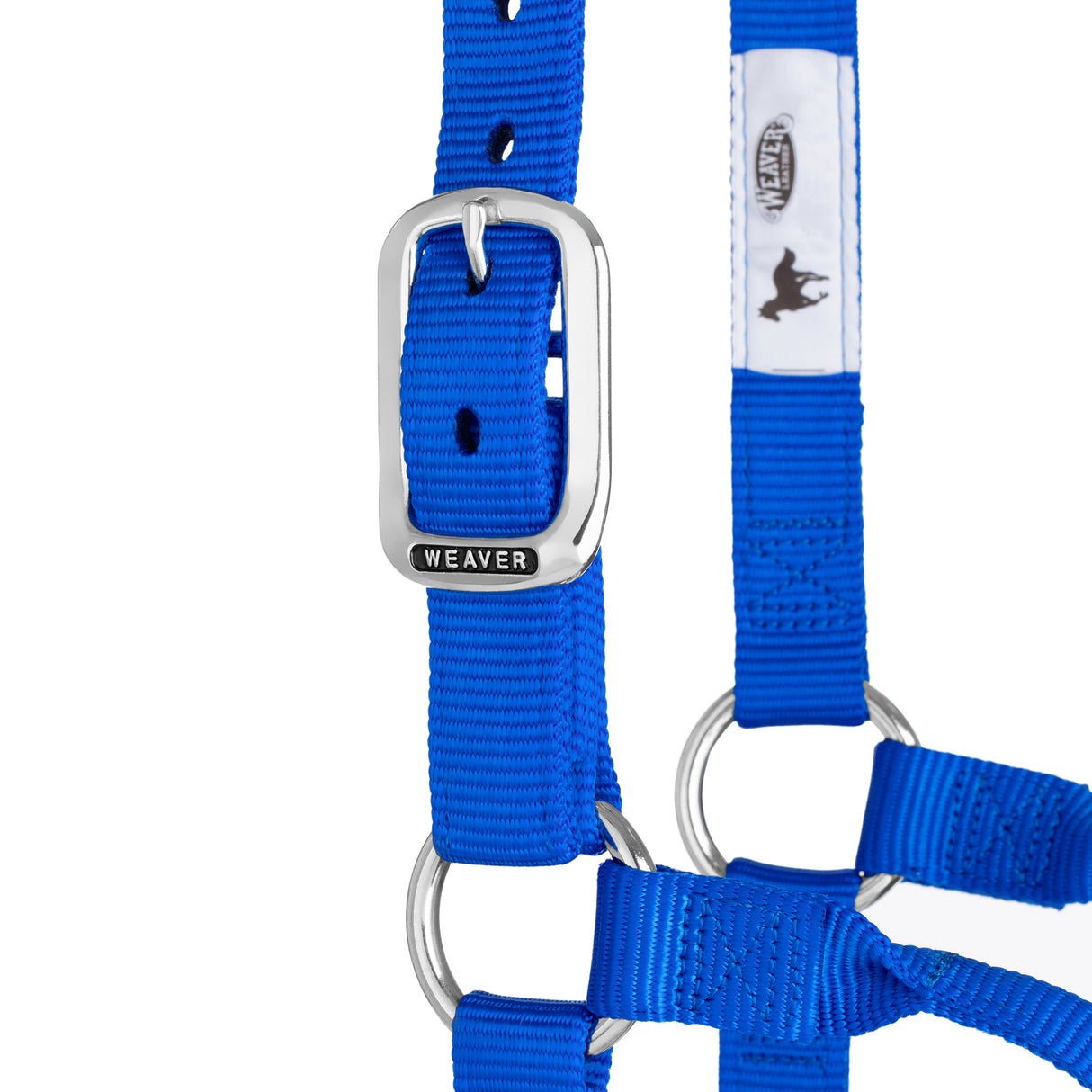 Original Non-Adjustable Nylon Halter, Chrome Plated Hardware, Average