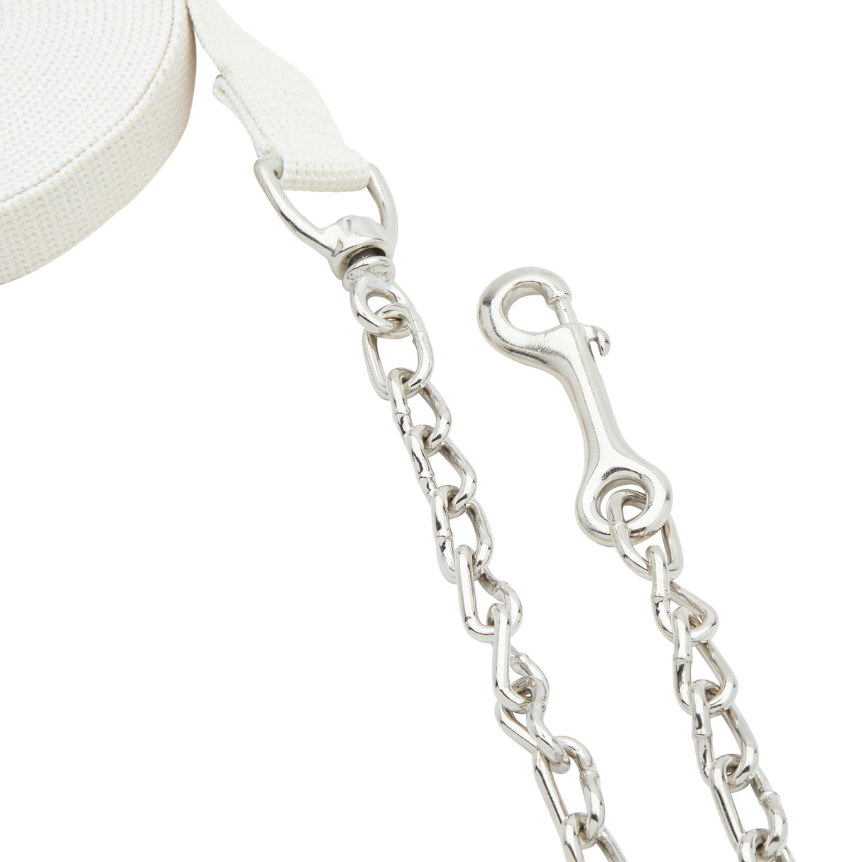 Flat Cotton Lunge Line, 1" x 27 with Chain