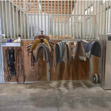 Portable Saddle Pad Rack